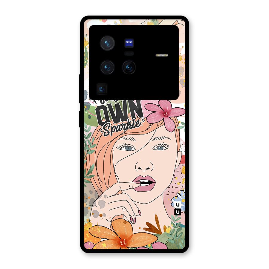 Be Your Own Sparkle Glass Back Case for Vivo X80 Pro