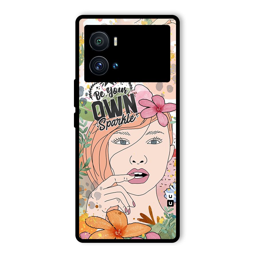 Be Your Own Sparkle Glass Back Case for Vivo iQOO 9 Pro