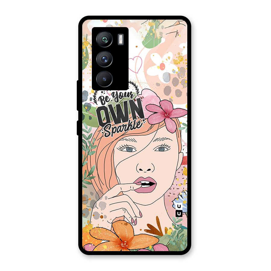 Be Your Own Sparkle Glass Back Case for Vivo iQOO 9 SE