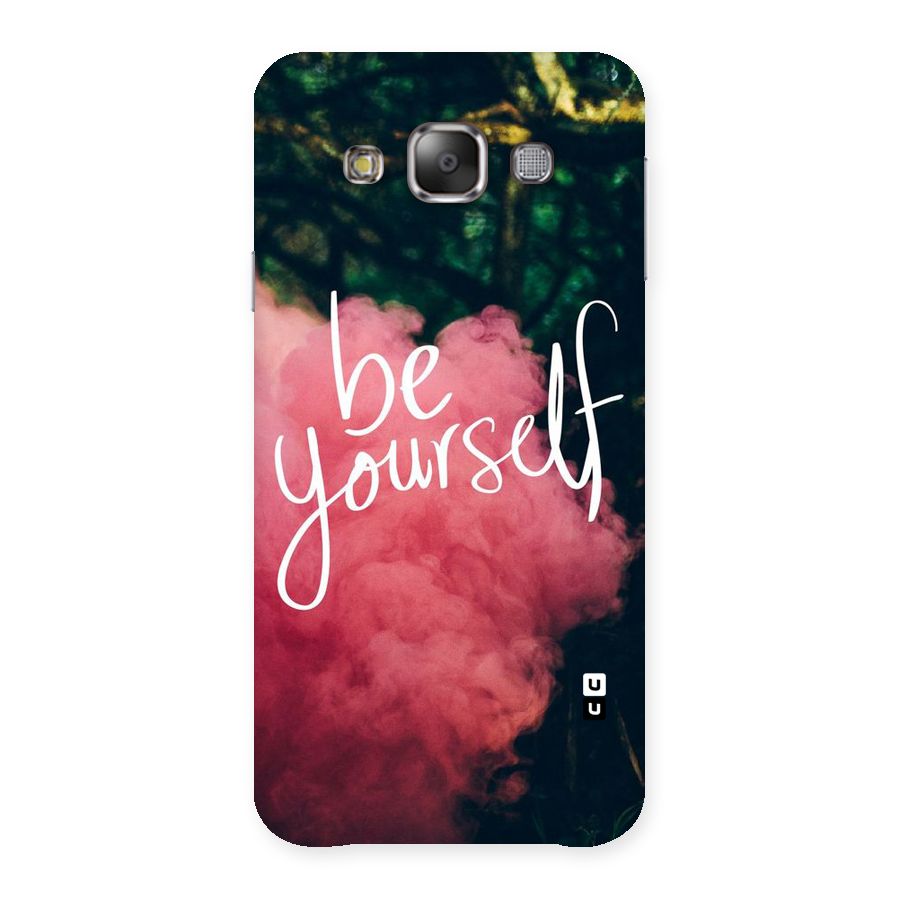 Be Yourself Greens Back Case for Galaxy E7