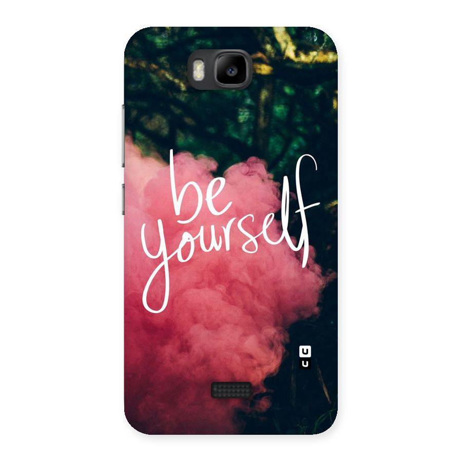 Be Yourself Greens Back Case for Honor Bee