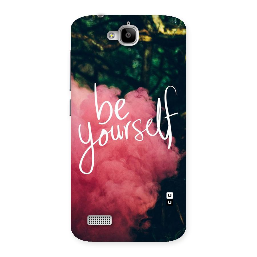 Be Yourself Greens Back Case for Honor Holly