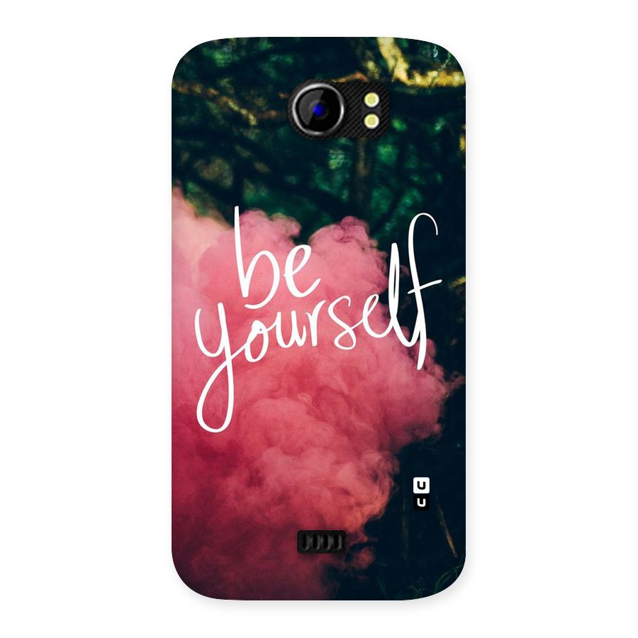 Be Yourself Greens Back Case for Micromax Canvas 2 A110