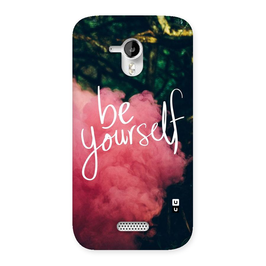 Be Yourself Greens Back Case for Micromax Canvas HD A116
