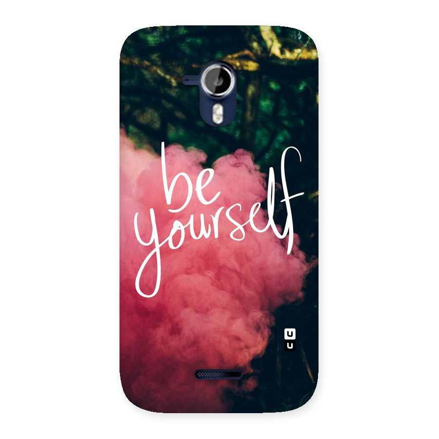 Be Yourself Greens Back Case for Micromax Canvas Magnus A117