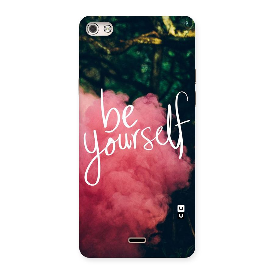 Be Yourself Greens Back Case for Micromax Canvas Silver 5