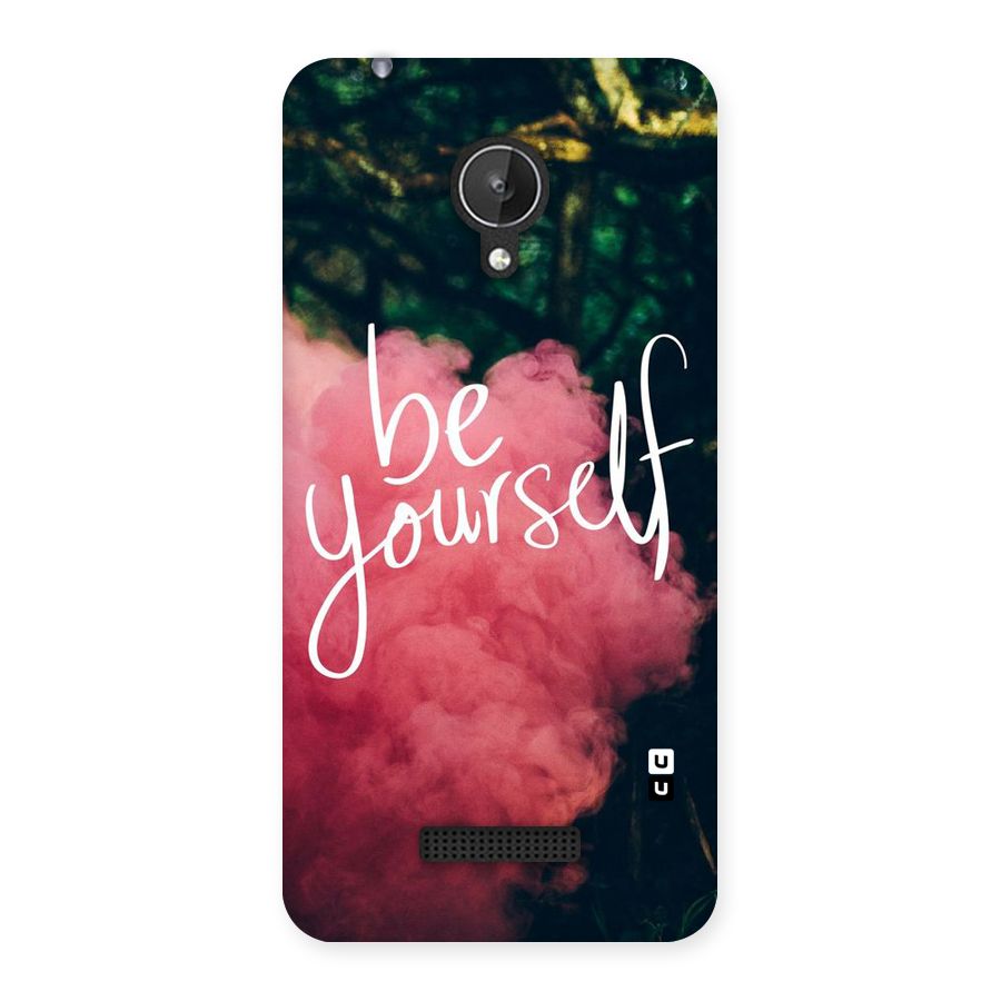 Be Yourself Greens Back Case for Micromax Canvas Spark Q380