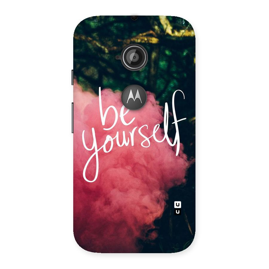 Be Yourself Greens Back Case for Moto E 2nd Gen