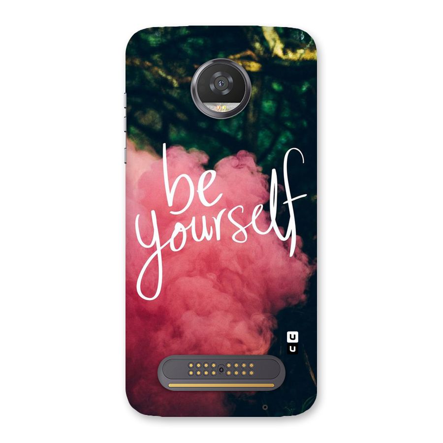 Be Yourself Greens Back Case for Moto Z2 Play