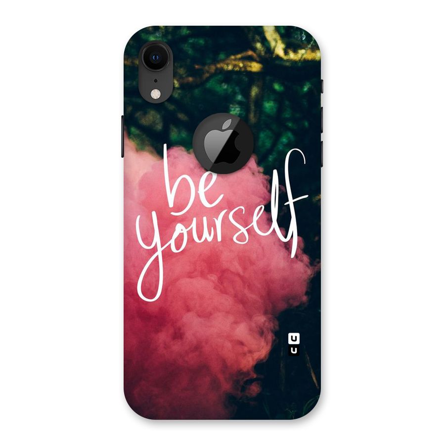 Be Yourself Greens Back Case for iPhone XR Logo Cut
