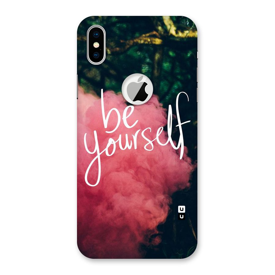 Be Yourself Greens Back Case for iPhone XS Logo Cut