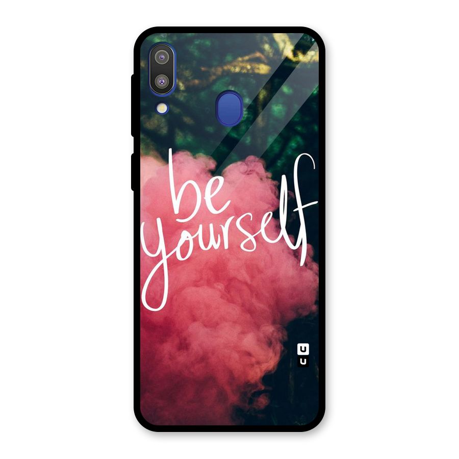 Be Yourself Greens Glass Back Case for Galaxy M20