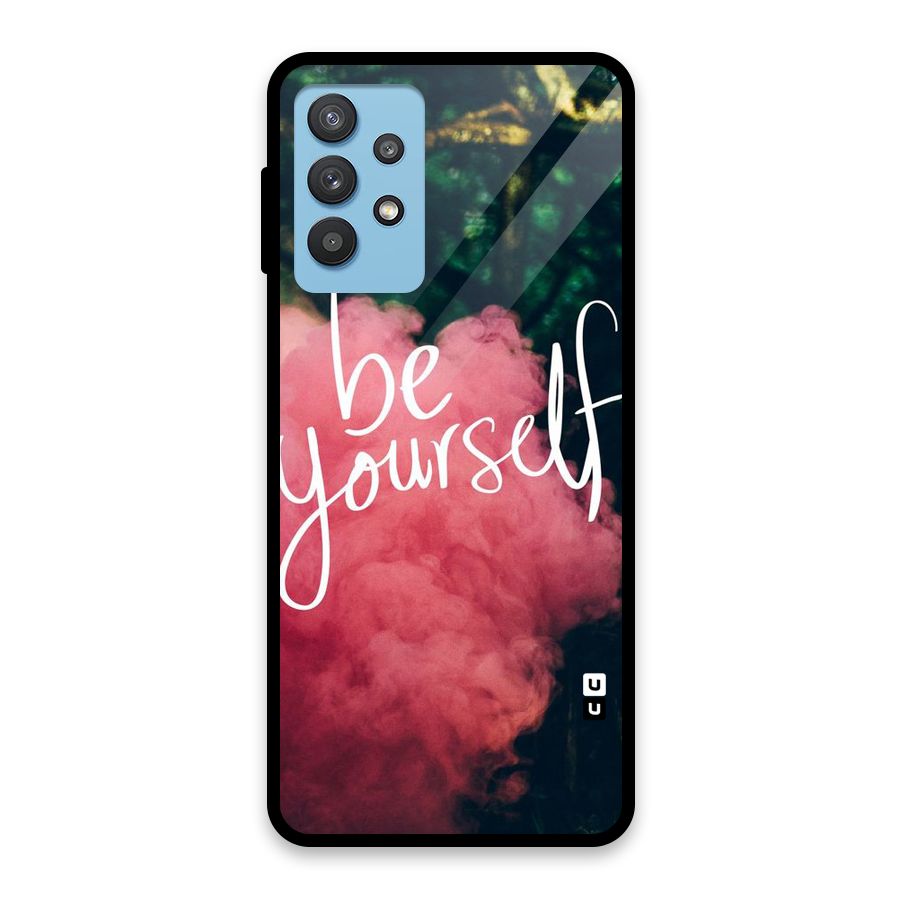 Be Yourself Greens Glass Back Case for Galaxy M32 5G