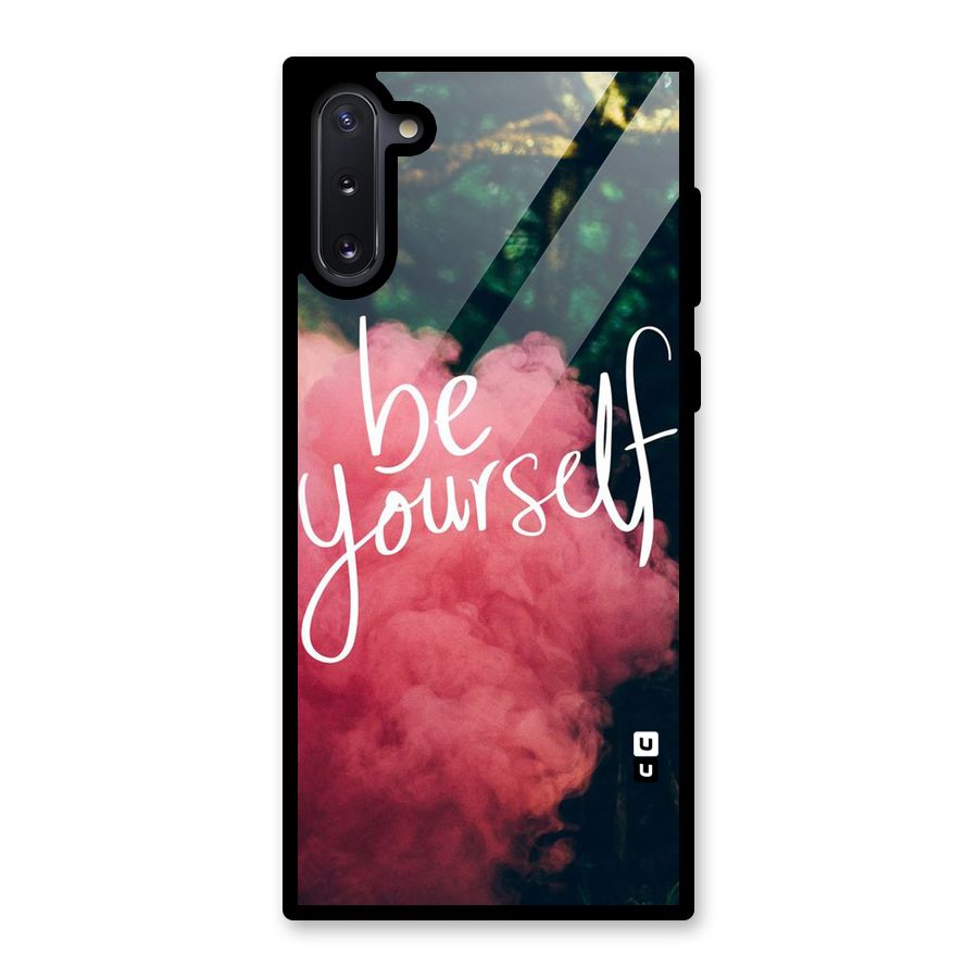 Be Yourself Greens Glass Back Case for Galaxy Note 10
