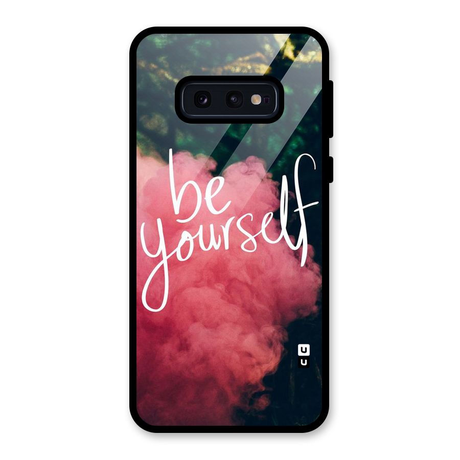 Be Yourself Greens Glass Back Case for Galaxy S10e