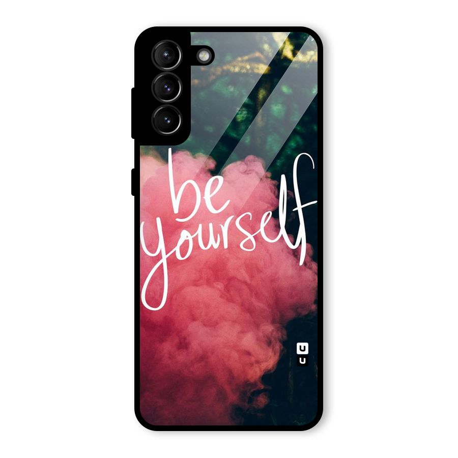 Be Yourself Greens Glass Back Case for Galaxy S21 Plus