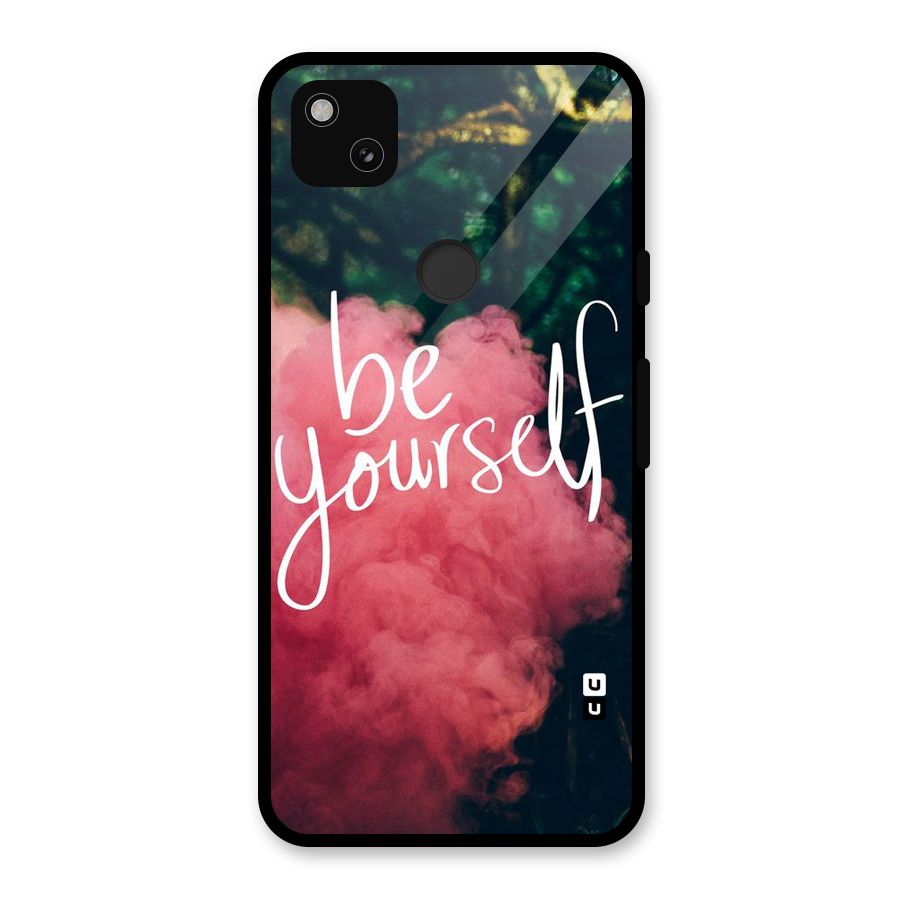 Be Yourself Greens Glass Back Case for Google Pixel 4a