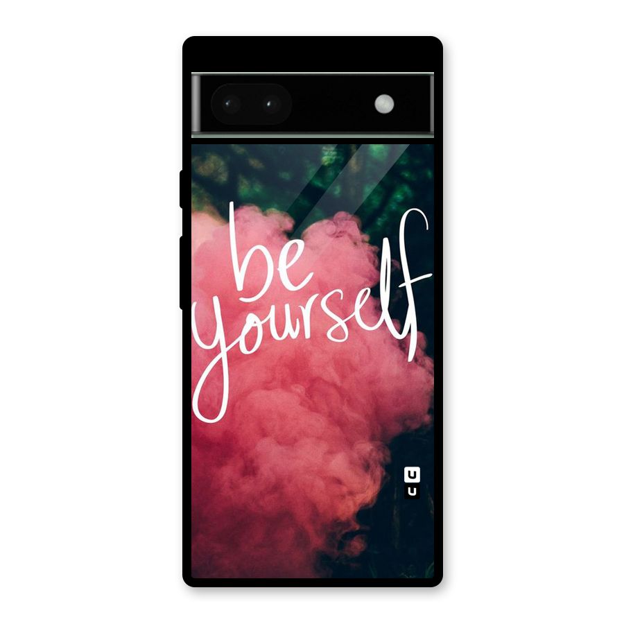 Be Yourself Greens Glass Back Case for Google Pixel 6a