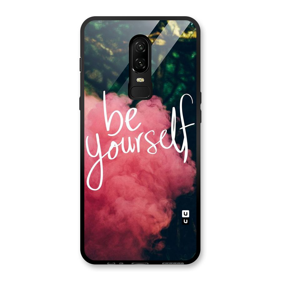 Be Yourself Greens Glass Back Case for OnePlus 6