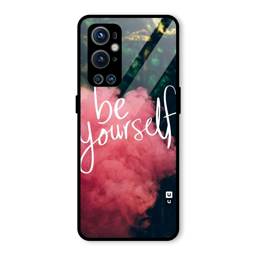 Be Yourself Greens Glass Back Case for OnePlus 9 Pro