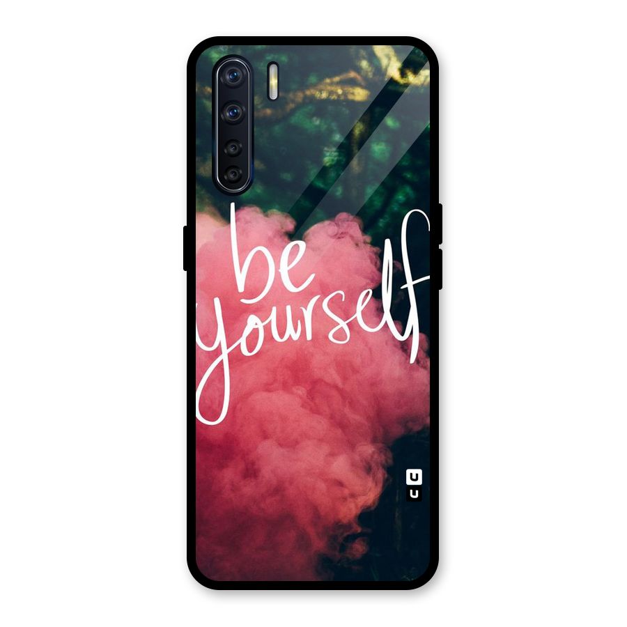 Be Yourself Greens Glass Back Case for Oppo F15