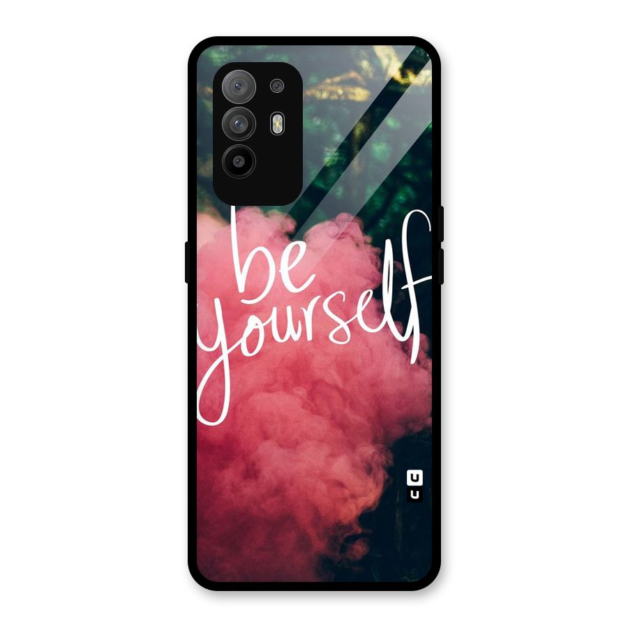Be Yourself Greens Glass Back Case for Oppo F19 Pro Plus 5G
