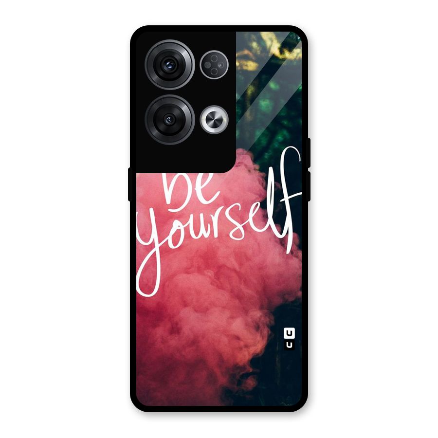 Be Yourself Greens Glass Back Case for Oppo Reno8 Pro 5G