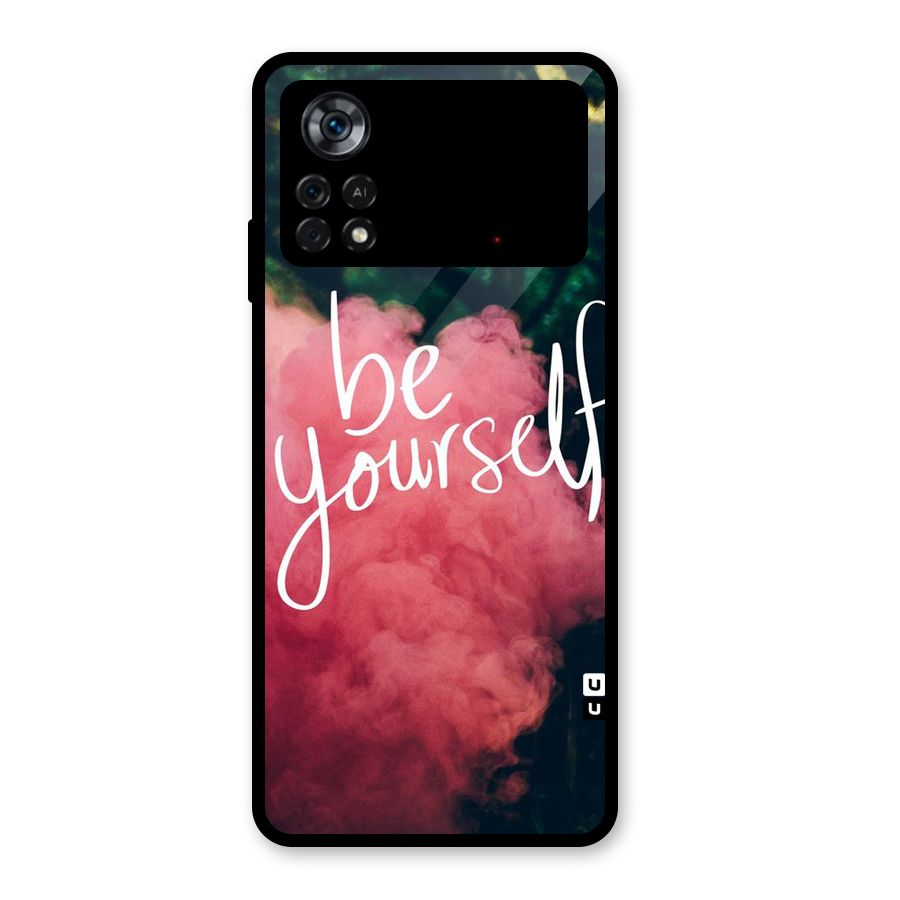 Be Yourself Greens Glass Back Case for Poco X4 Pro 5G