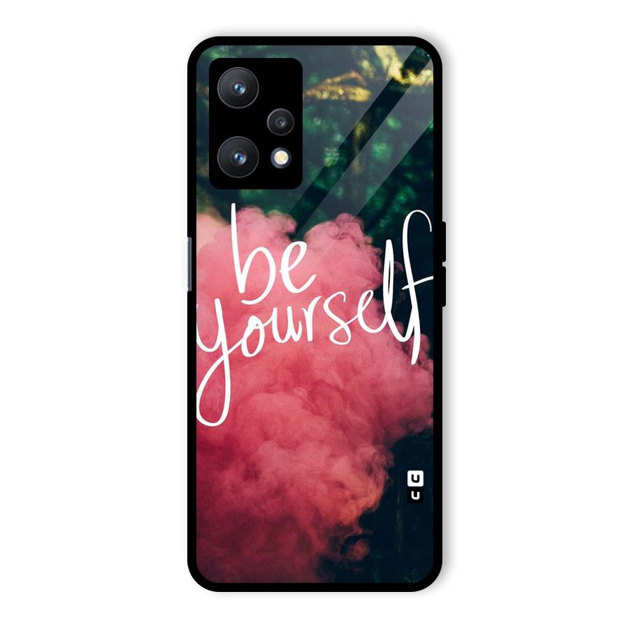 Be Yourself Greens Glass Back Case for Realme 9 Pro 5G
