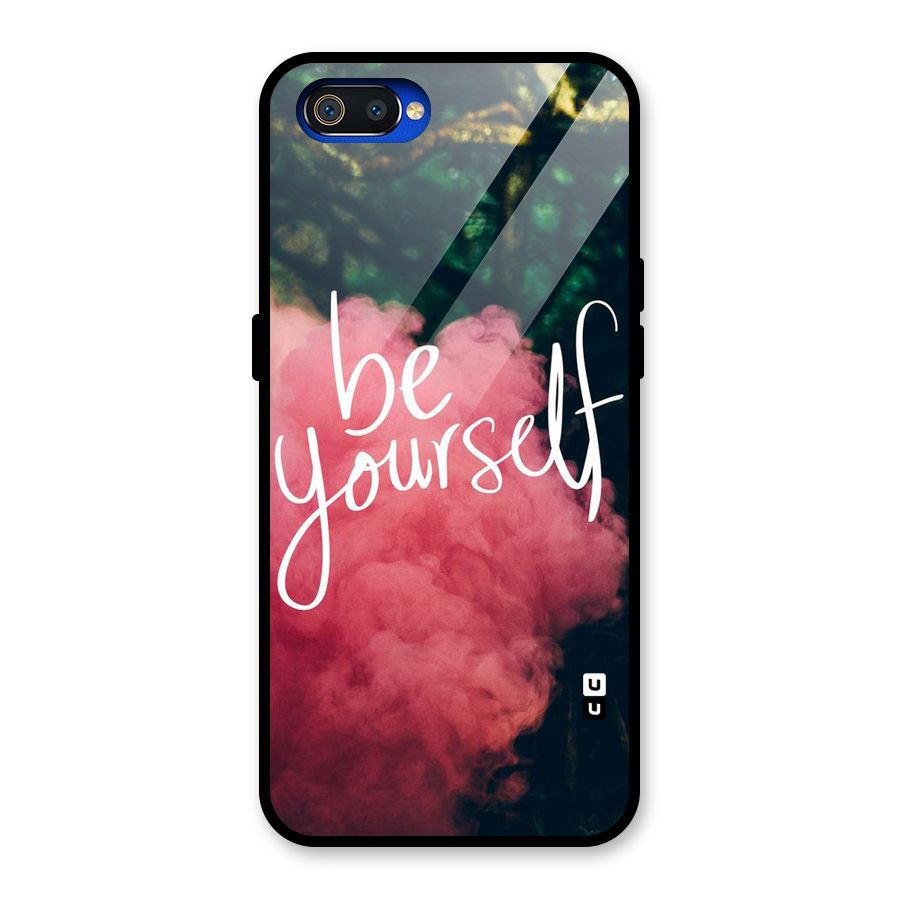Be Yourself Greens Glass Back Case for Realme C2