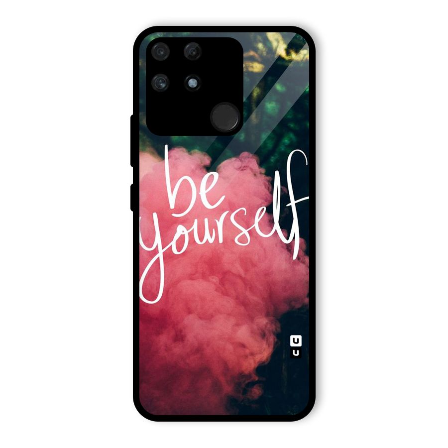 Be Yourself Greens Glass Back Case for Realme Narzo 50A