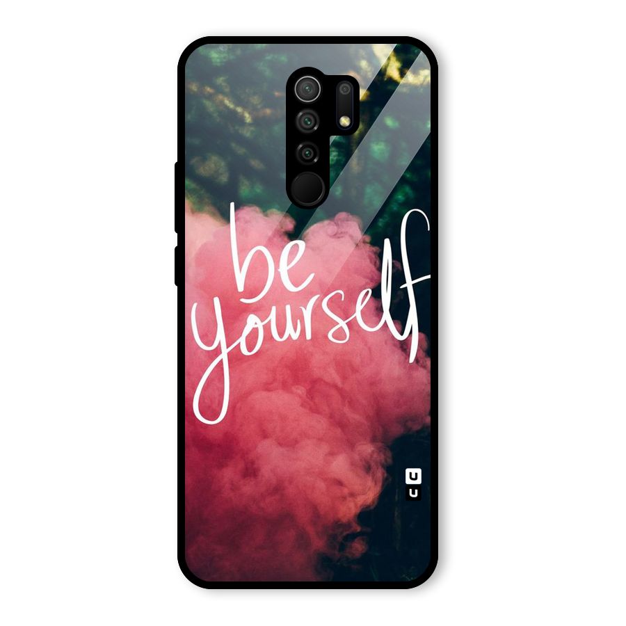 Be Yourself Greens Glass Back Case for Redmi 9 Prime