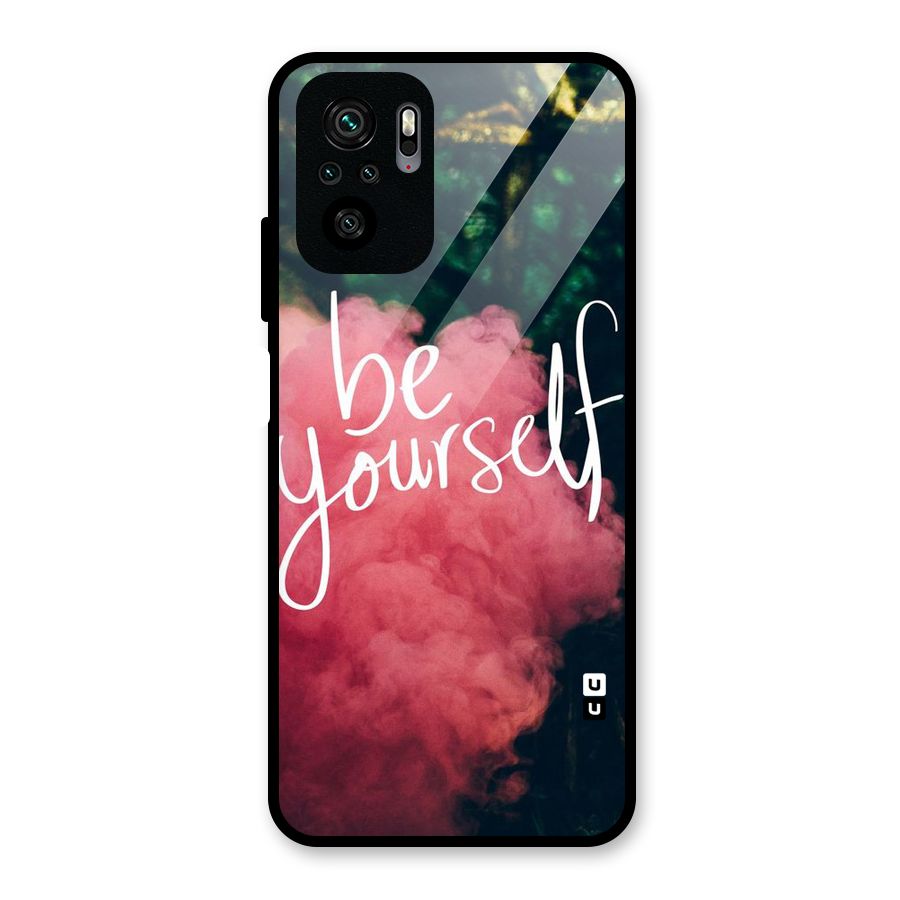 Be Yourself Greens Glass Back Case for Redmi Note 10S