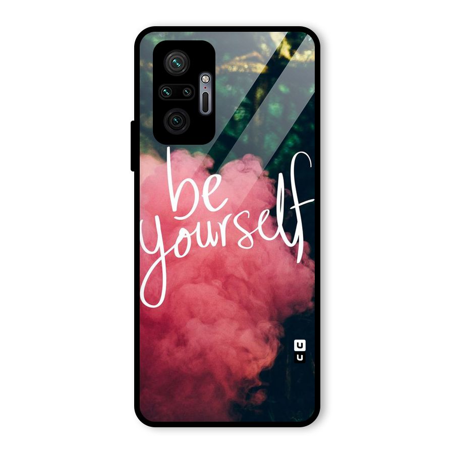 Be Yourself Greens Glass Back Case for Redmi Note 10 Pro