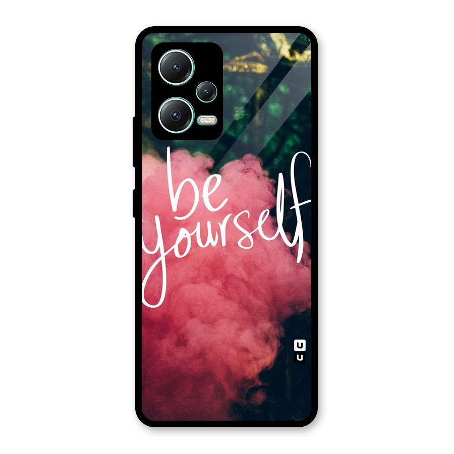 Be Yourself Greens Glass Back Case for Redmi Note 12 5G