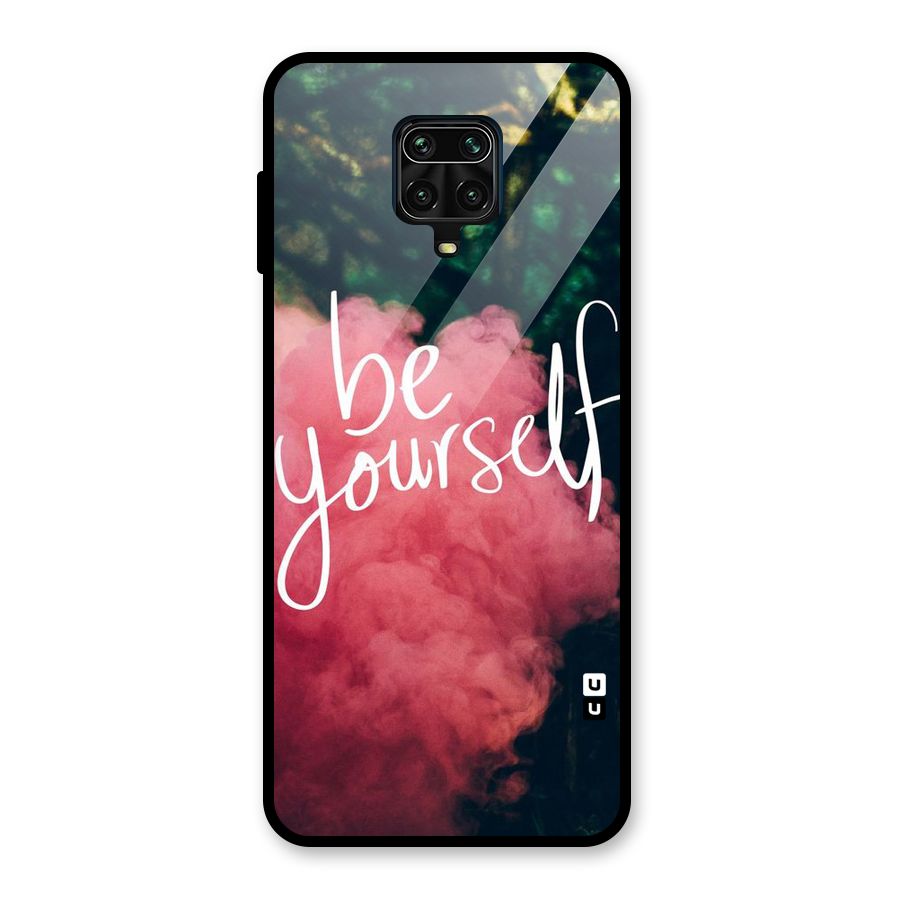 Be Yourself Greens Glass Back Case for Redmi Note 9 Pro Max