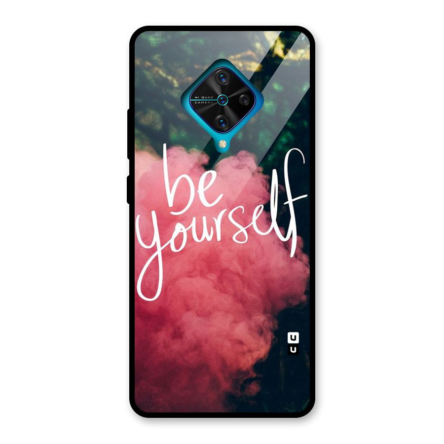 Be Yourself Greens Glass Back Case for Vivo S1 Pro