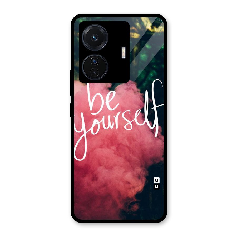 Be Yourself Greens Glass Back Case for Vivo T1 Pro