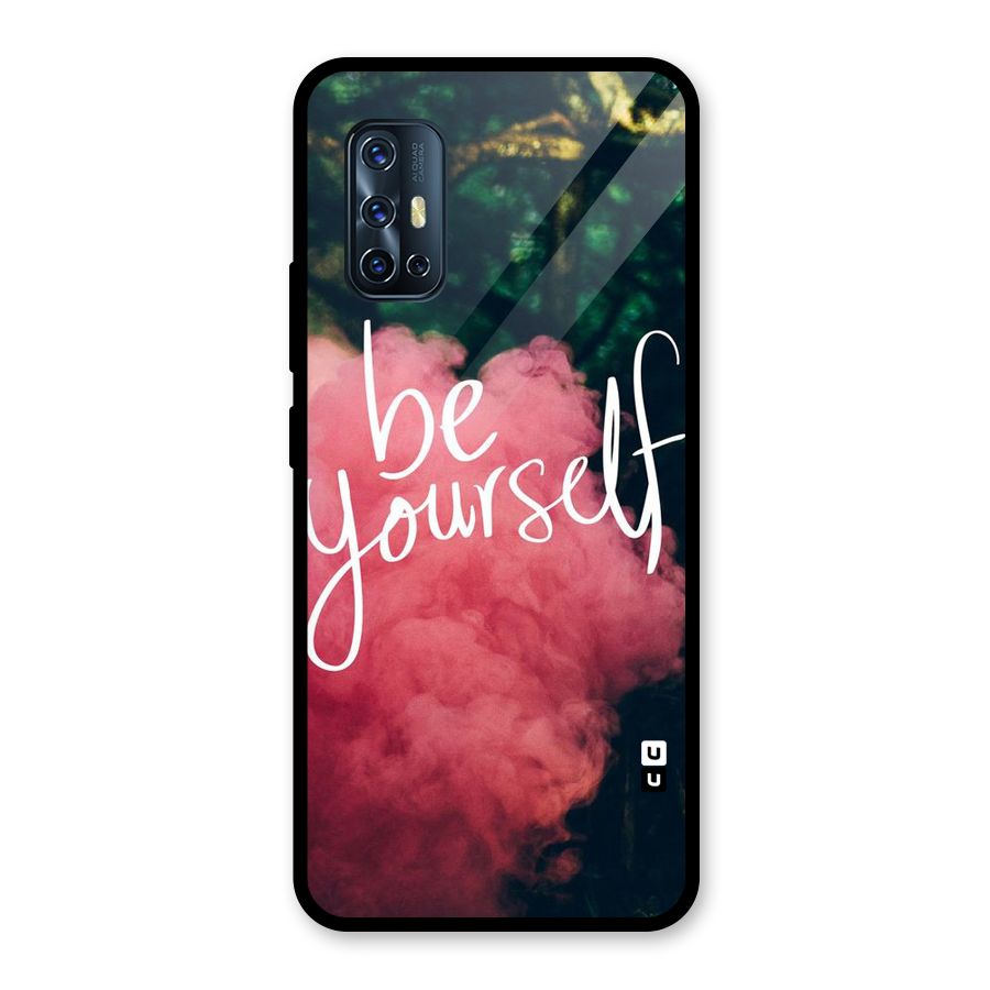 Be Yourself Greens Glass Back Case for Vivo V17
