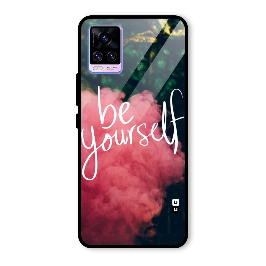 Be Yourself Greens Glass Back Case for Vivo V20 Pro