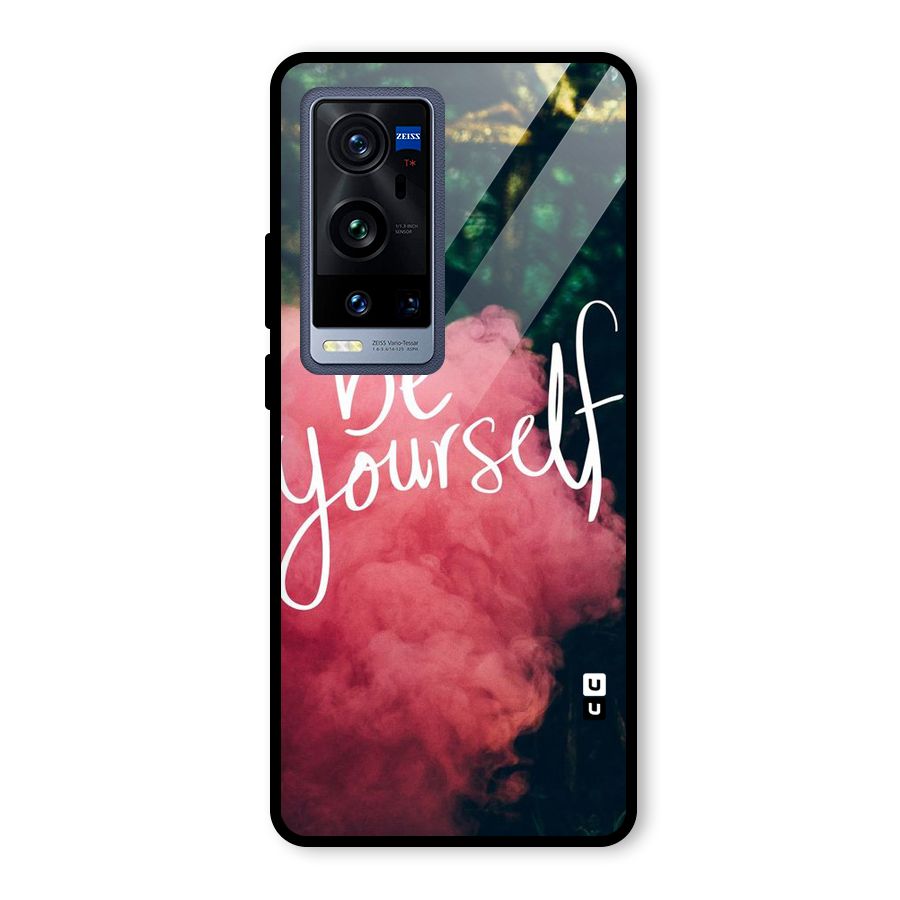 Be Yourself Greens Glass Back Case for Vivo X60 Pro Plus