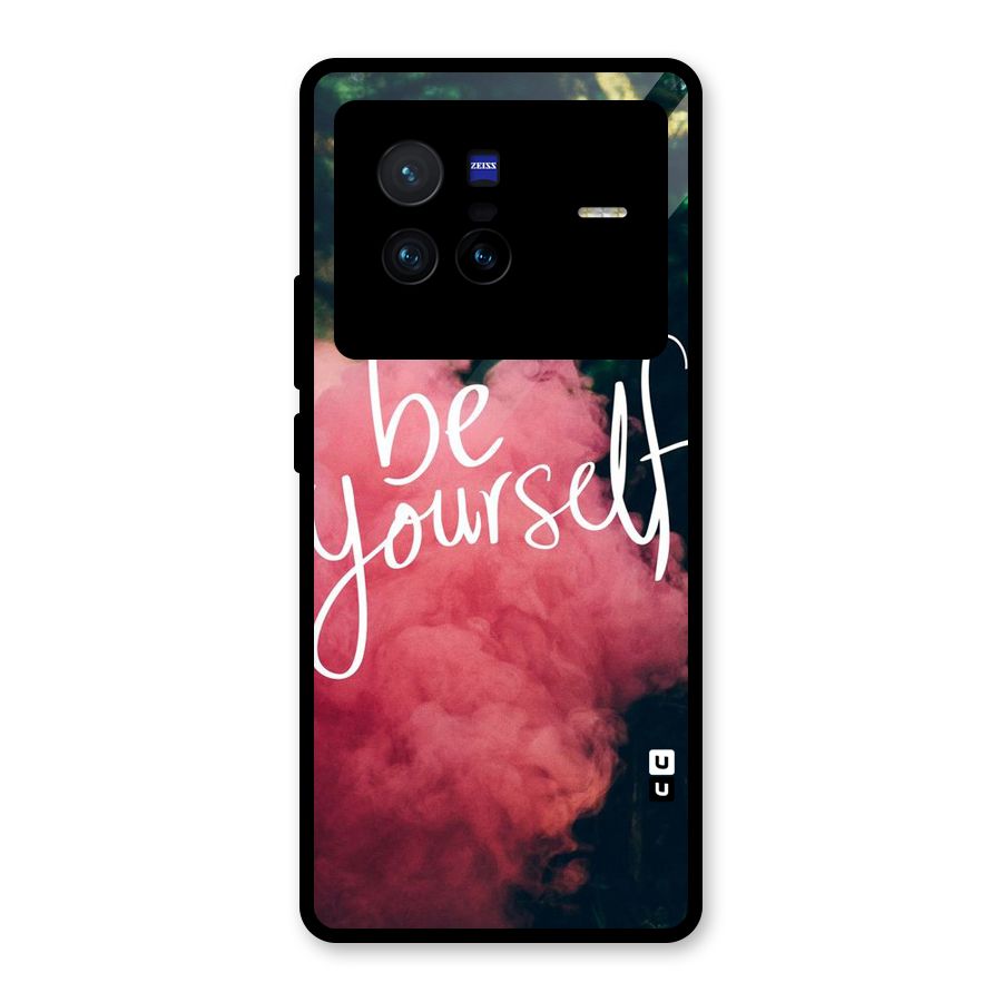 Be Yourself Greens Glass Back Case for Vivo X80
