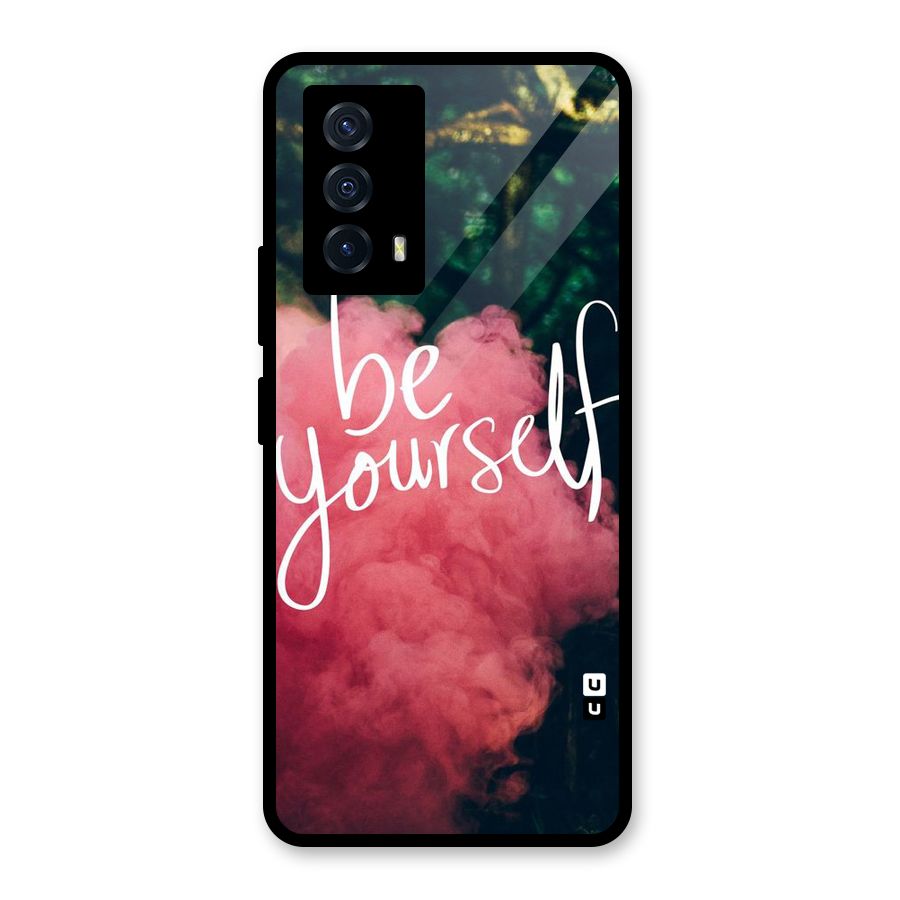 Be Yourself Greens Glass Back Case for Vivo iQOO Z5