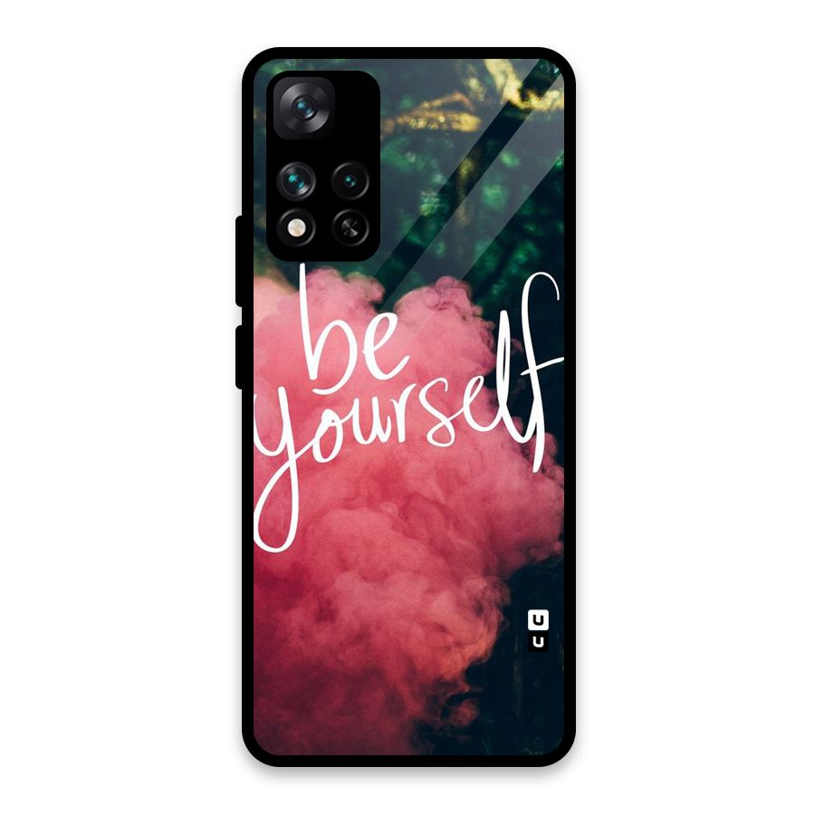 Be Yourself Greens Glass Back Case for Xiaomi 11i HyperCharge 5G