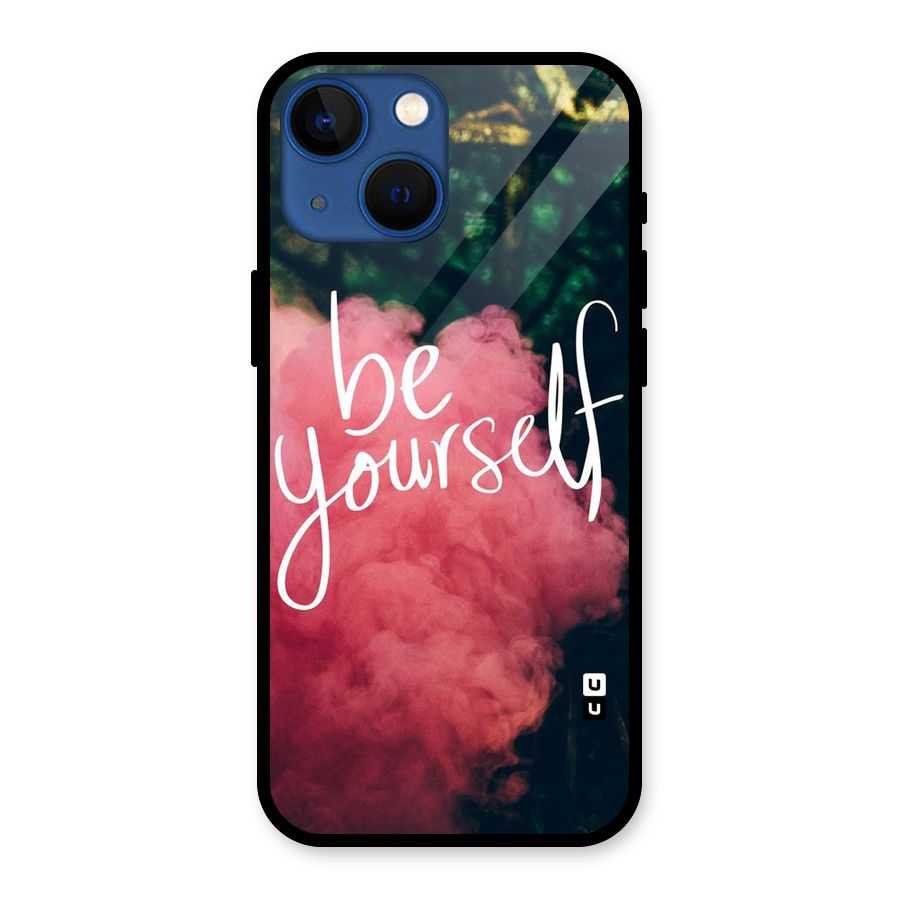 Be Yourself Greens Glass Back Case for iPhone 13 Mini