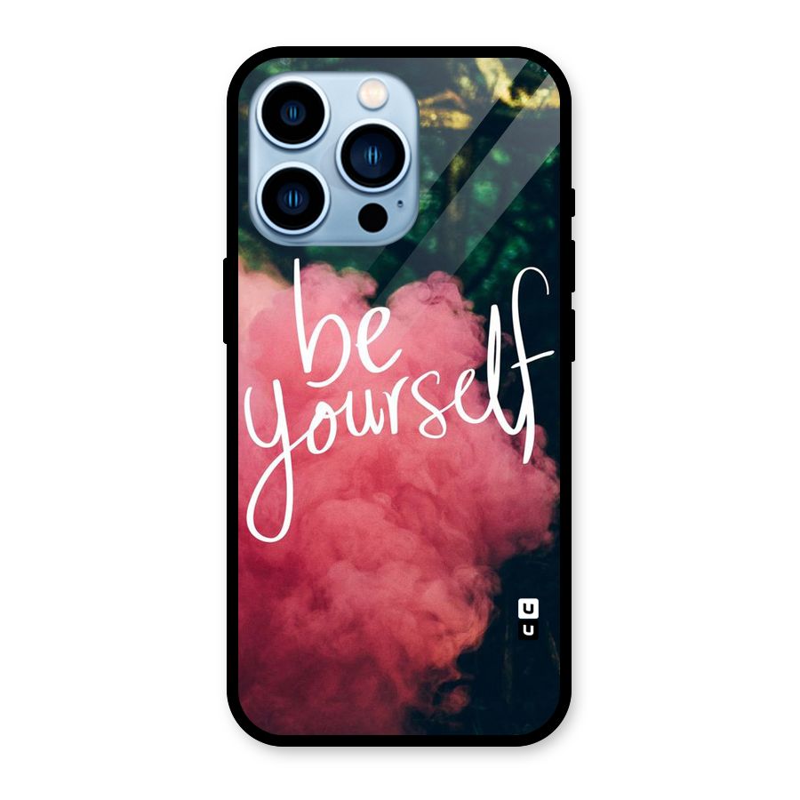 Be Yourself Greens Glass Back Case for iPhone 13 Pro