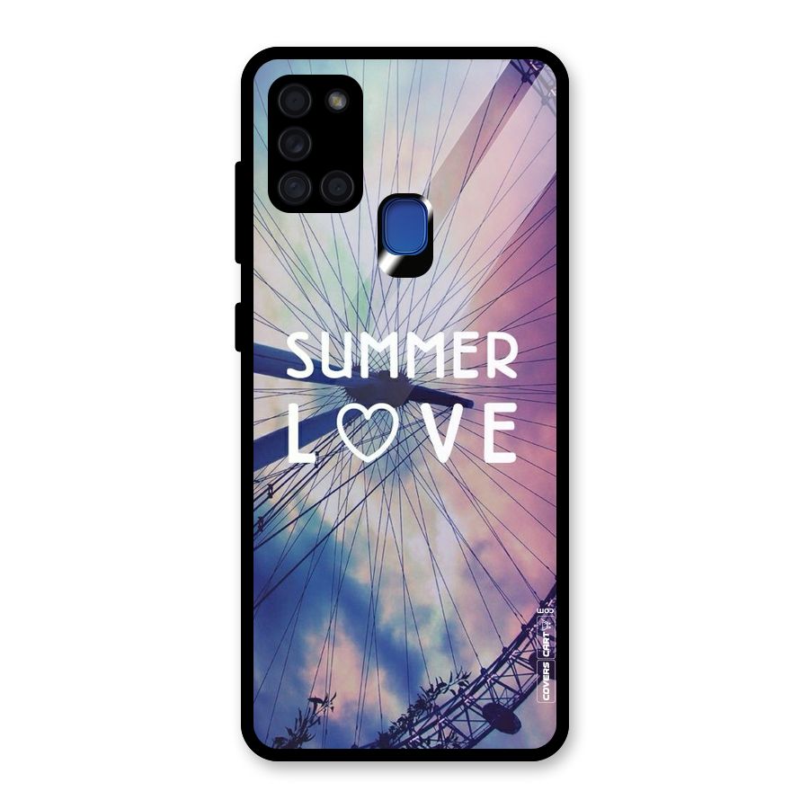 Beach Dreams Glass Back Case for Galaxy A21s