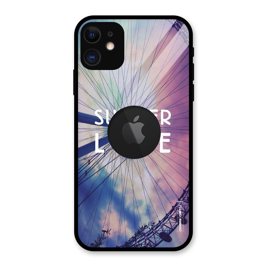Beach Dreams Glass Back Case for iPhone 11 Logo Cut