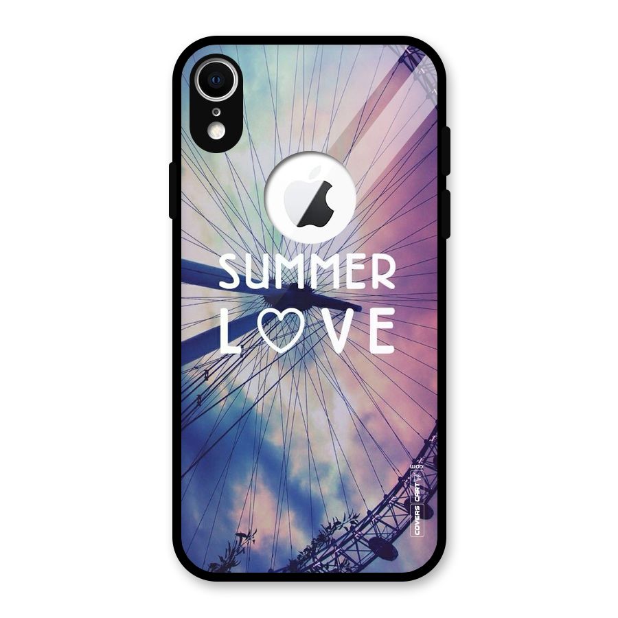 Beach Dreams Glass Back Case for iPhone XR Logo Cut