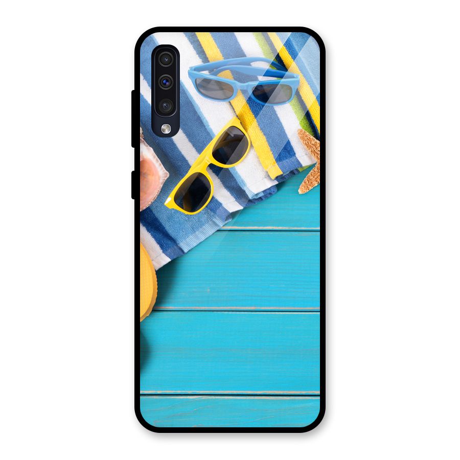 Beach Ready Glass Back Case for Galaxy A50